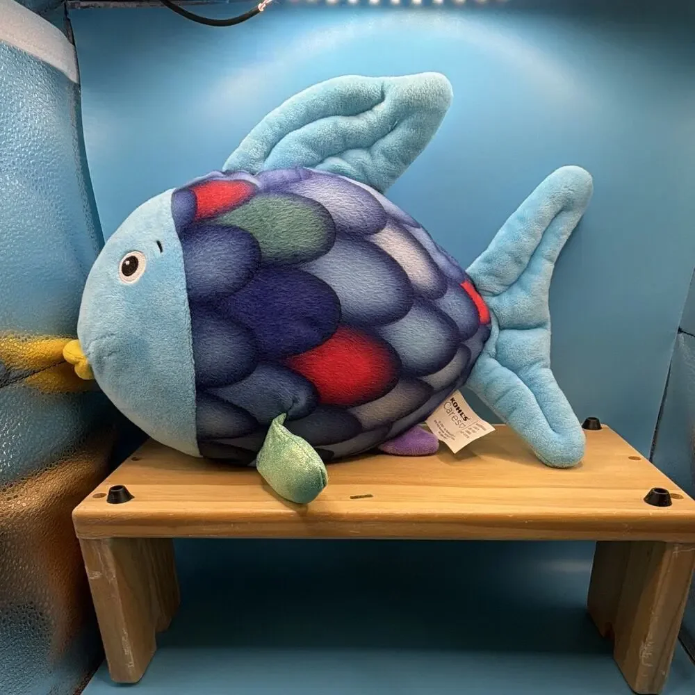 Kohl's Cares Rainbow Fish Plush Stuffed Animal Blue/Multicolor Medium Washable